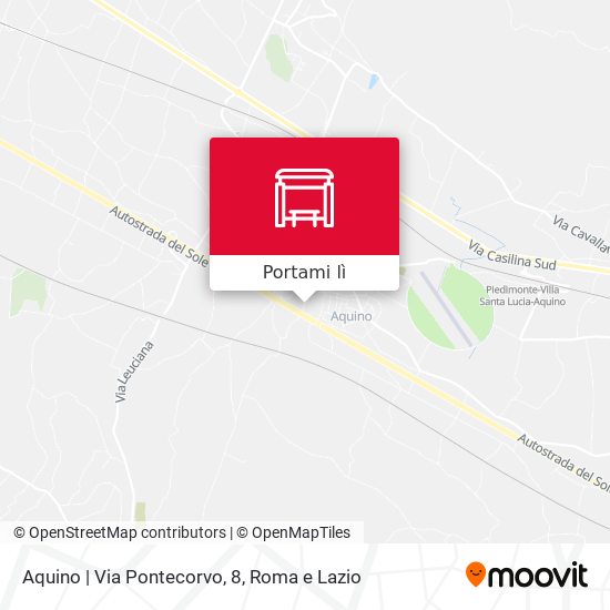 Mappa Aquino | Via Pontecorvo, 8