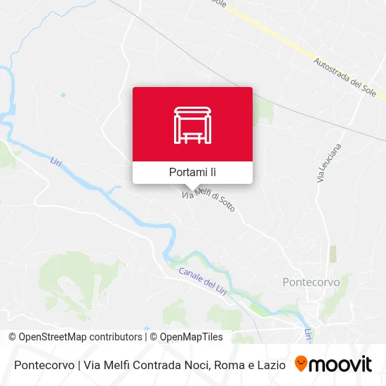 Mappa Pontecorvo | Via Melfi Contrada Noci