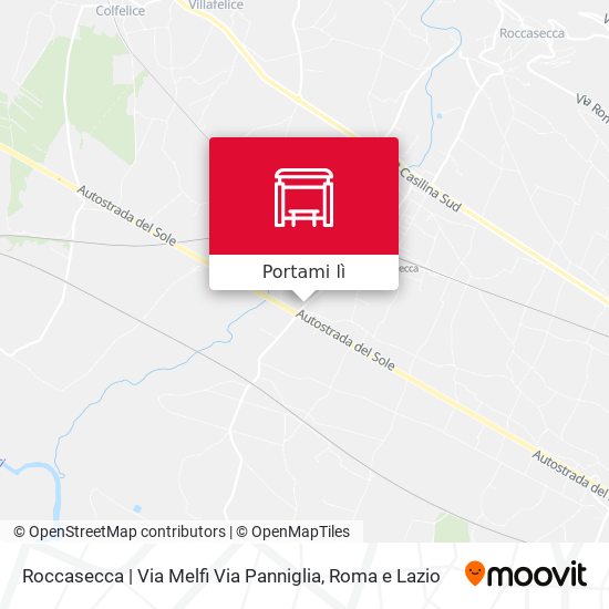 Mappa Roccasecca | Via Melfi Via Panniglia