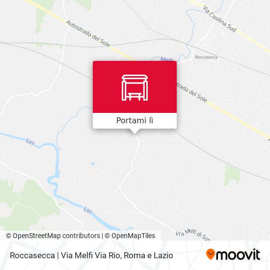 Mappa Roccasecca | Via Melfi Via Rio