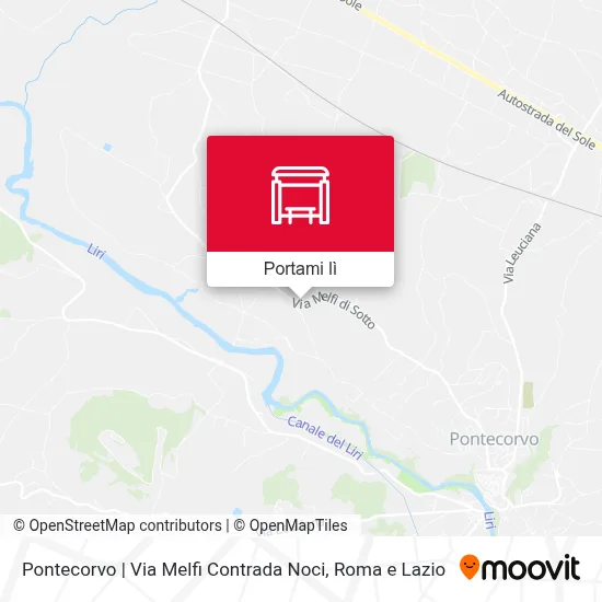 Mappa Pontecorvo | Via Melfi Contrada Noci