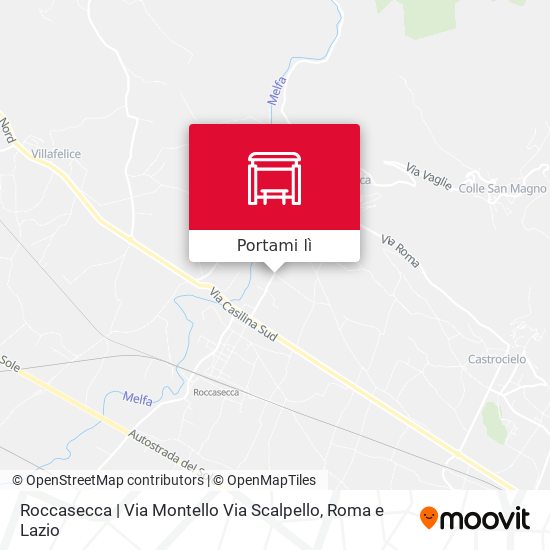 Mappa Roccasecca | Via Montello Via Scalpello