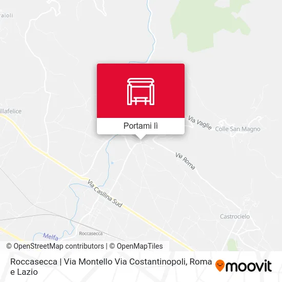 Mappa Roccasecca | Via Montello Via Costantinopoli