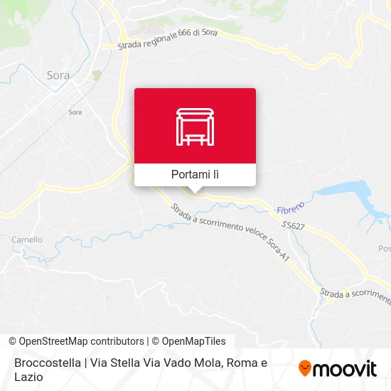 Mappa Broccostella | Via Stella Via Vado Mola