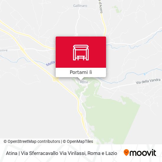 Mappa Atina | Via Sferracavallo Via Virilassi