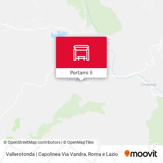 Mappa Vallerotonda | Capolinea Via Vandra