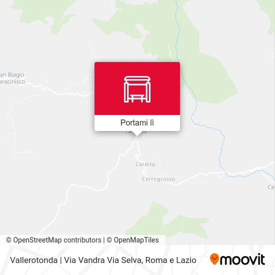 Mappa Vallerotonda | Via Vandra Via Selva