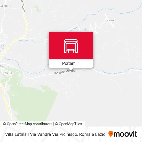 Mappa Villa Latina | Via Vandra Via Picinisco