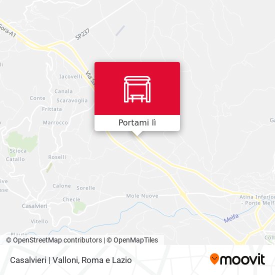Mappa Casalvieri | Valloni