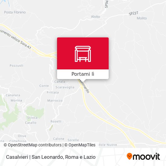 Mappa Casalvieri | San Leonardo
