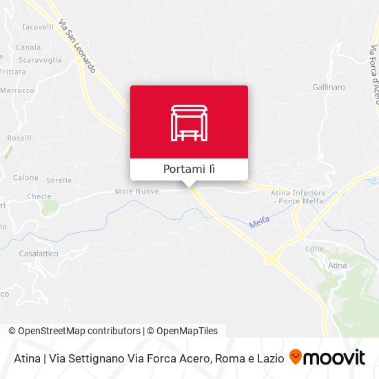Mappa Atina | Via Settignano Via Forca Acero