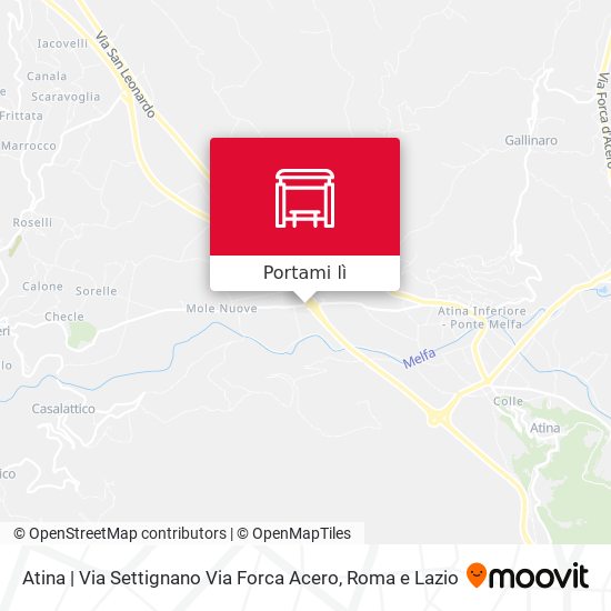 Mappa Atina | Via Settignano Via Forca Acero