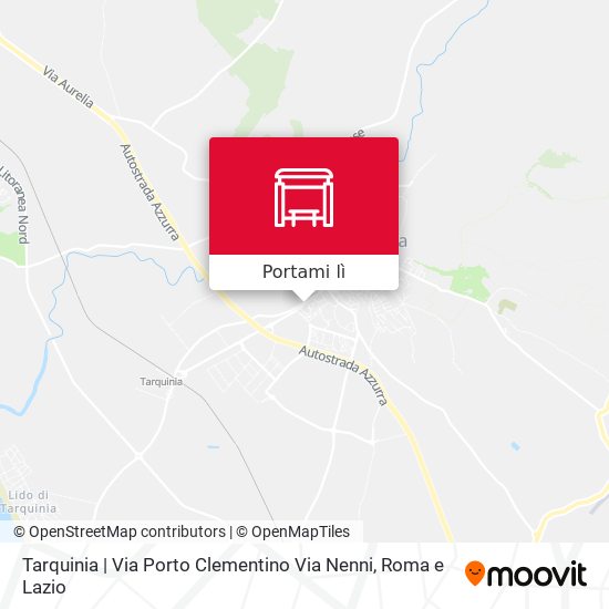 Mappa Tarquinia | Via Porto Clementino Via Nenni