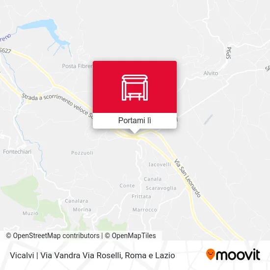 Mappa Vicalvi | Via Vandra Via Roselli