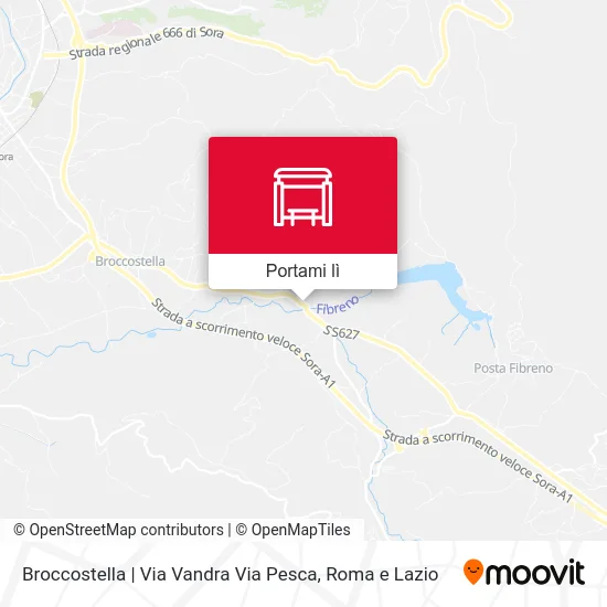 Mappa Broccostella | Via Vandra Via Pesca