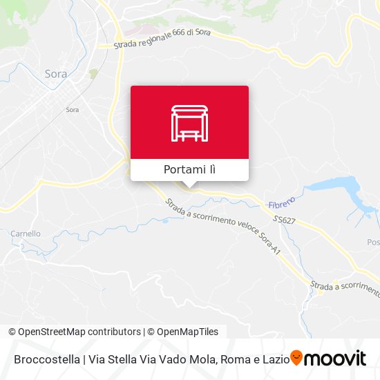 Mappa Broccostella | Via Stella Via Vado Mola