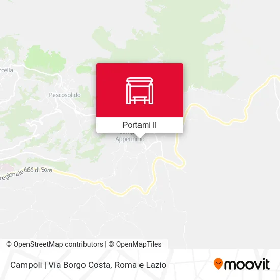 Mappa Campoli | Via Borgo Costa