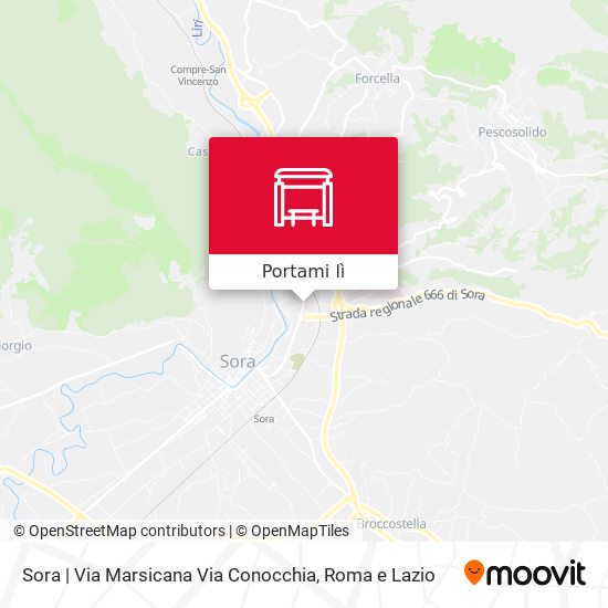 Mappa Sora | Via Marsicana Via Conocchia
