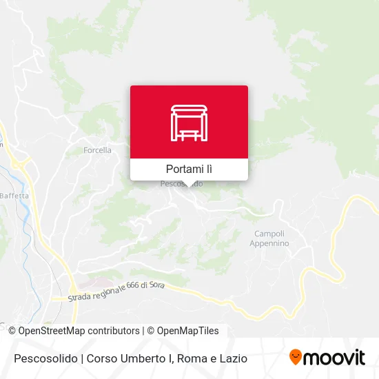 Mappa Pescosolido | Corso Umberto I