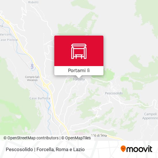 Mappa Pescosolido | Forcella