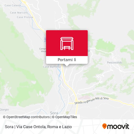 Mappa Sora | Via Case Ontola