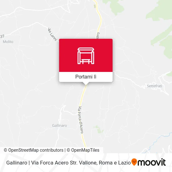 Mappa Gallinaro | Via Forca Acero Str. Vallone
