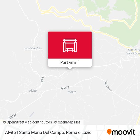 Mappa Alvito | Santa Maria Del Campo