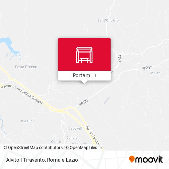 Mappa Alvito | Tiravento