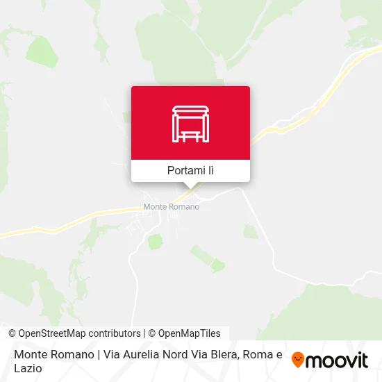 Mappa Monte Romano | Via Aurelia Nord Via Blera