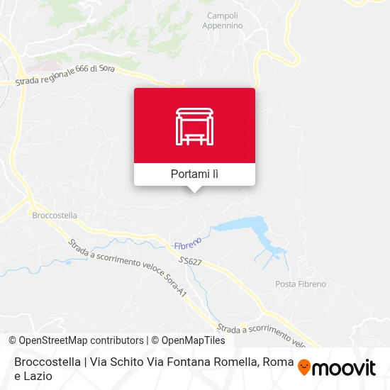 Mappa Broccostella | Via Schito Via Fontana Romella
