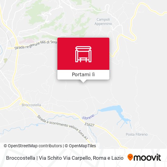 Mappa Broccostella | Via Schito Via Carpello