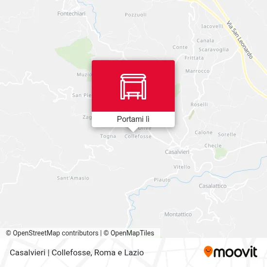 Mappa Casalvieri | Collefosse