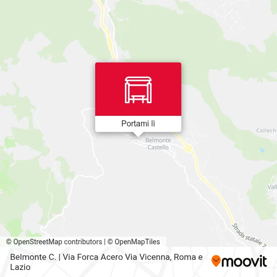 Mappa Belmonte C. | Via Forca Acero Via Vicenna