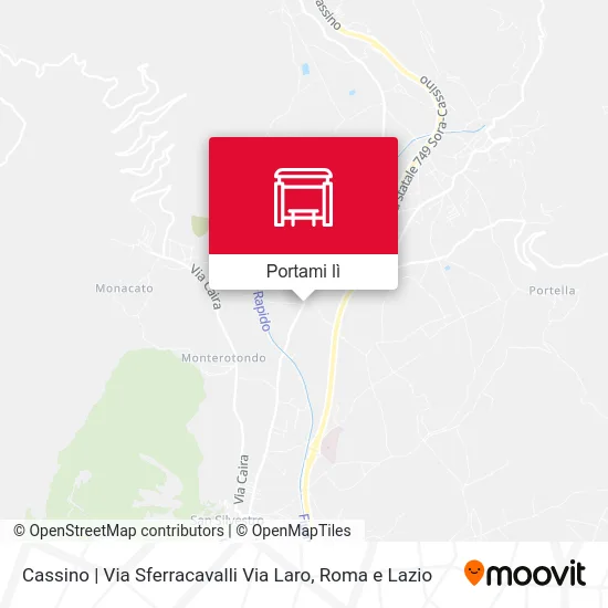Mappa Cassino | Via Sferracavalli Via Laro