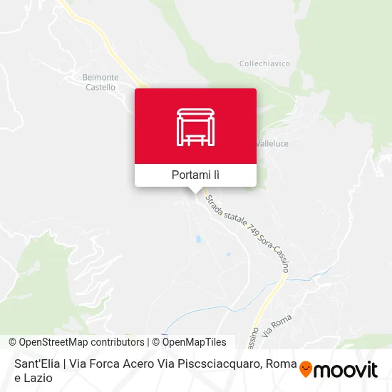 Mappa Sant'Elia | Via Forca Acero Via Piscsciacquaro