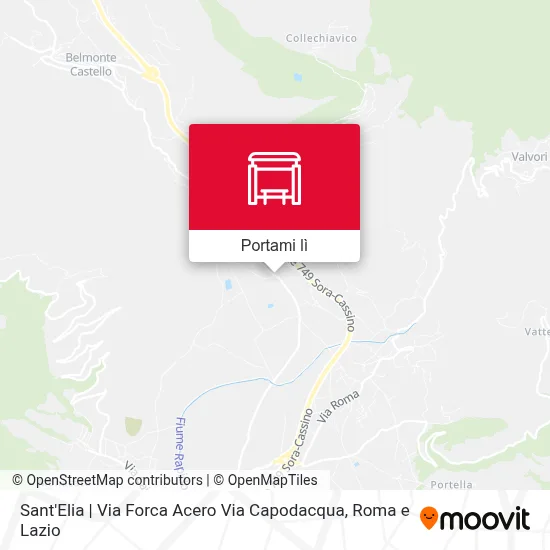 Mappa Sant'Elia | Via Forca Acero Via Capodacqua