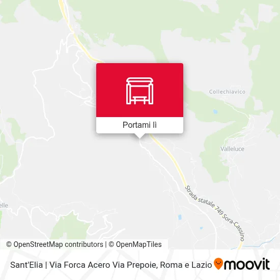 Mappa Sant'Elia | Via Forca Acero Via Prepoie