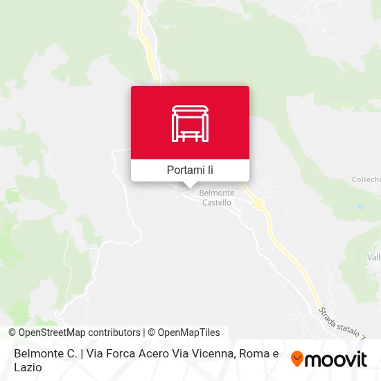 Mappa Belmonte C. | Via Forca Acero Via Vicenna
