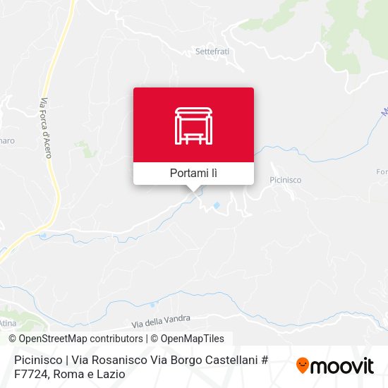 Mappa Picinisco | Via Rosanisco Via Borgo Castellani # F7724