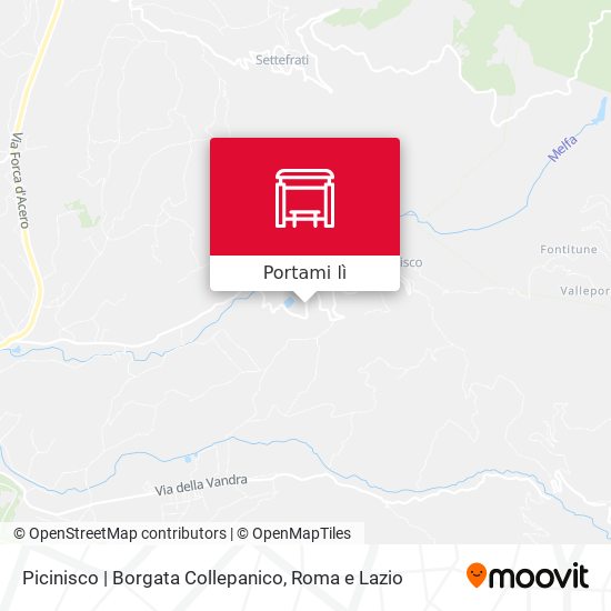 Mappa Picinisco | Borgata Collepanico