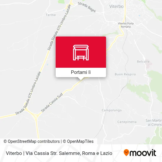 Mappa Viterbo | Via Cassia Str. Salemme