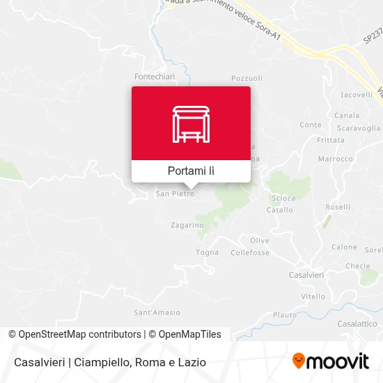 Mappa Casalvieri | Ciampiello