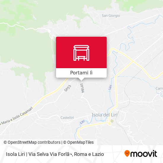 Mappa Isola Liri | Via Selva Via Forlã¬