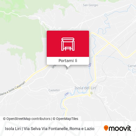 Mappa Isola Liri | Via Selva Via Fontanelle