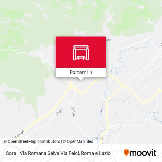 Mappa Sora | Via Romana Selva Via Felci