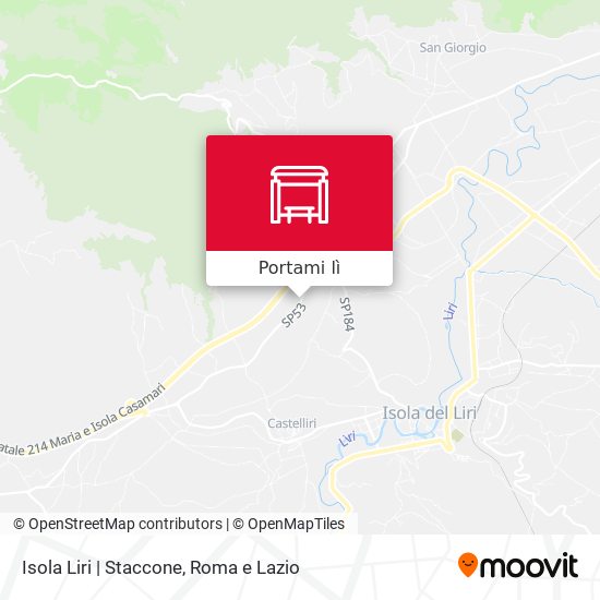 Mappa Isola Liri | Staccone