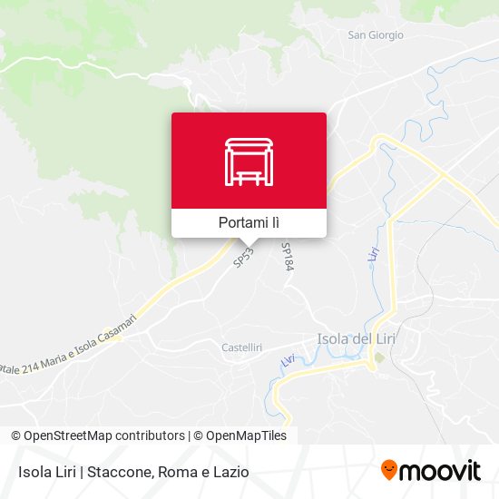 Mappa Isola Liri | Staccone