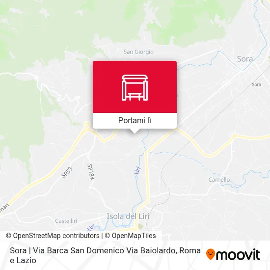 Mappa Sora | Via Barca San Domenico Via Baiolardo