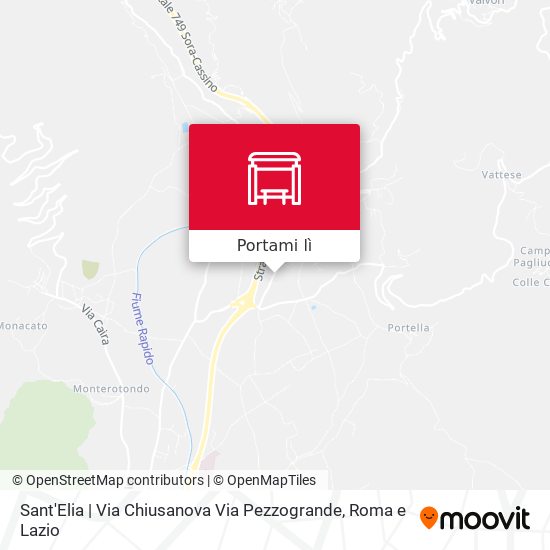 Mappa Sant'Elia | Via Chiusanova Via Pezzogrande