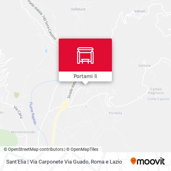 Mappa Sant'Elia | Via Carponete Via Guado